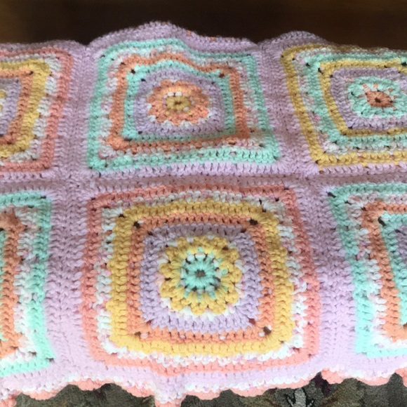 Handmade Baby Afghan Crochet 40 Inch Blanket New - Picture 9 of 9